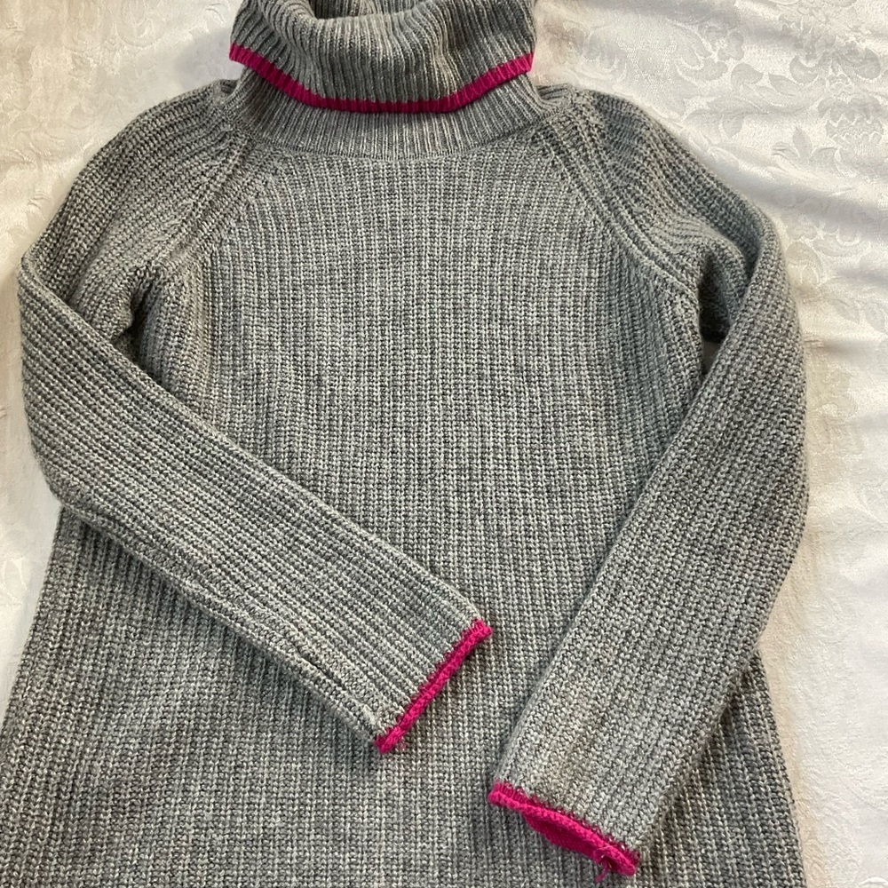 Bartolini Turtle Neck Sweater Grey Wool/Cashmere Blend Women’s Size Xsmall Italy - Picture 3 of 8